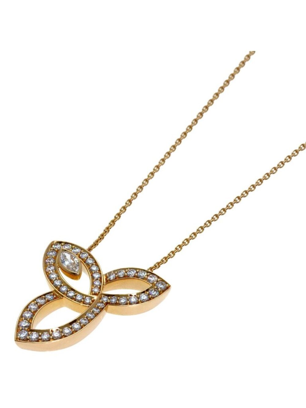 Harry Winston Lily Cluster Diamond Necklace 18k Pink Gold